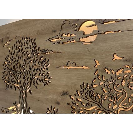 Li-Go 5307/DUB2 - Decorațiune de perete LED dimerizabilă LED/24W/230V 120x60 cm stejar/Trei stejari