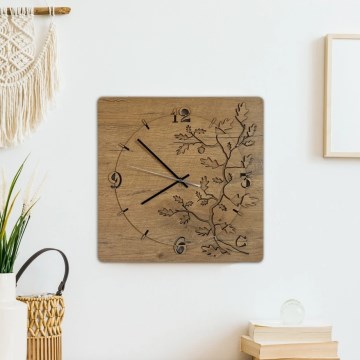 Li-Go 5499/DUB2 - Ceas de perete, 1xAA, 40x40 cm, stejar