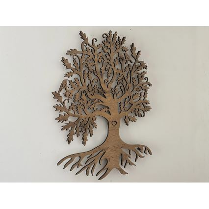 Li-Go 5729/DUB2 - Decorațiune LED de perete cu senzor de mișcare LED/10W/5V 90x110 cm stejar