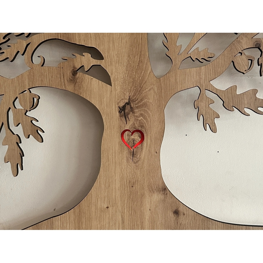 Li-Go 5729/DUB2 - Decorațiune LED de perete cu senzor de mișcare LED/10W/5V 90x110 cm stejar