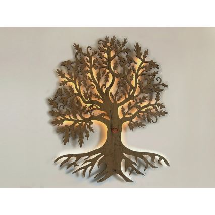 Li-Go 5739/DUB2 - Decorațiune LED reglabilă pentru perete LED/10W/230V 68x80 cm stejar