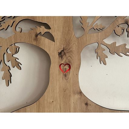 Li-Go 5739/DUB2 - Decorațiune LED reglabilă pentru perete LED/10W/230V 68x80 cm stejar