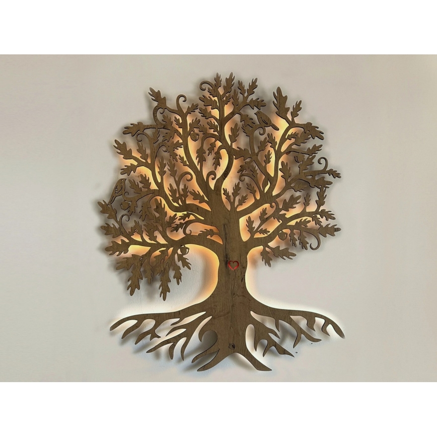 Li-Go 5742/DUB2 - Aplica de perete decorativă LED reglabilă LED/10W/230V 90x110 cm stejar