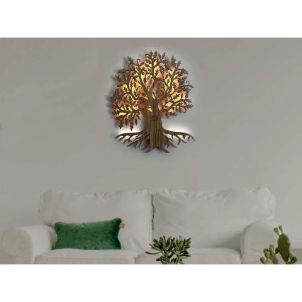 Li-Go 5747/DUB2 - Aplica LED decorativă dimabilă, 10W, 230V, 45x55 cm, finisaj stejar