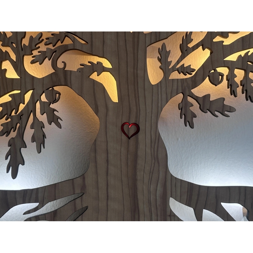 Li-Go 5747/DUB2 - Aplica LED decorativă dimabilă, 10W, 230V, 45x55 cm, finisaj stejar