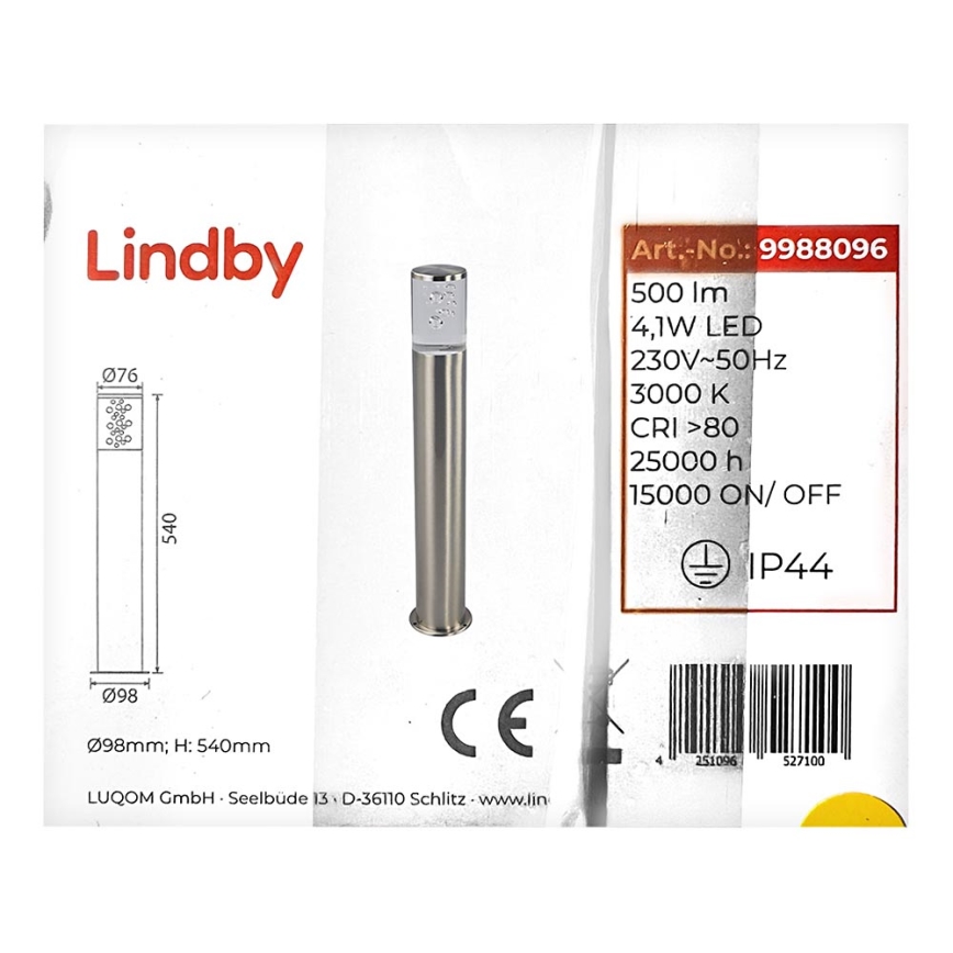 Lindby - Lampă LED de exterior BELEN LED/4,1W/230V IP44