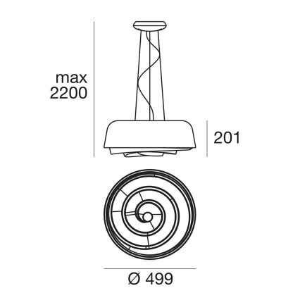 Linea Light 7655 - Lustra pe cablu ROSE 2xE27/46W/230V