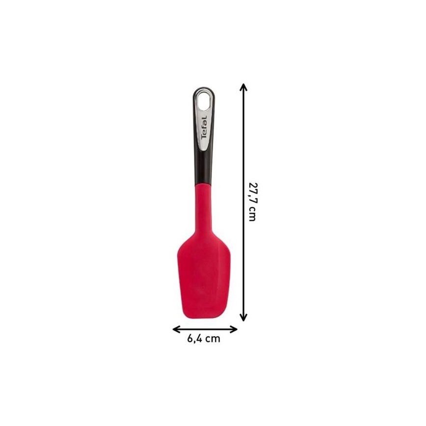 Lingură de silicon Tefal INGENIO negru/roșu