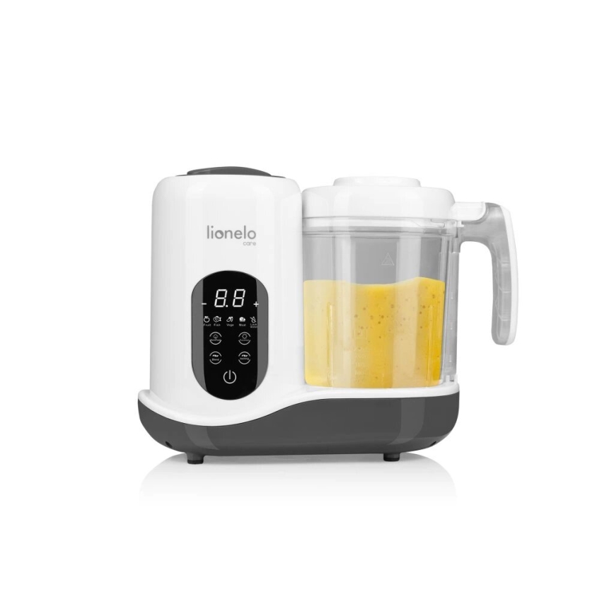 Lionelo BABYMENU - Aparat de gătit cu aburi 5 în 1, 110 W/230 V, alb/gri