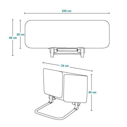 Lionelo - Barieră de protecție pentru pat LORA XL, gri