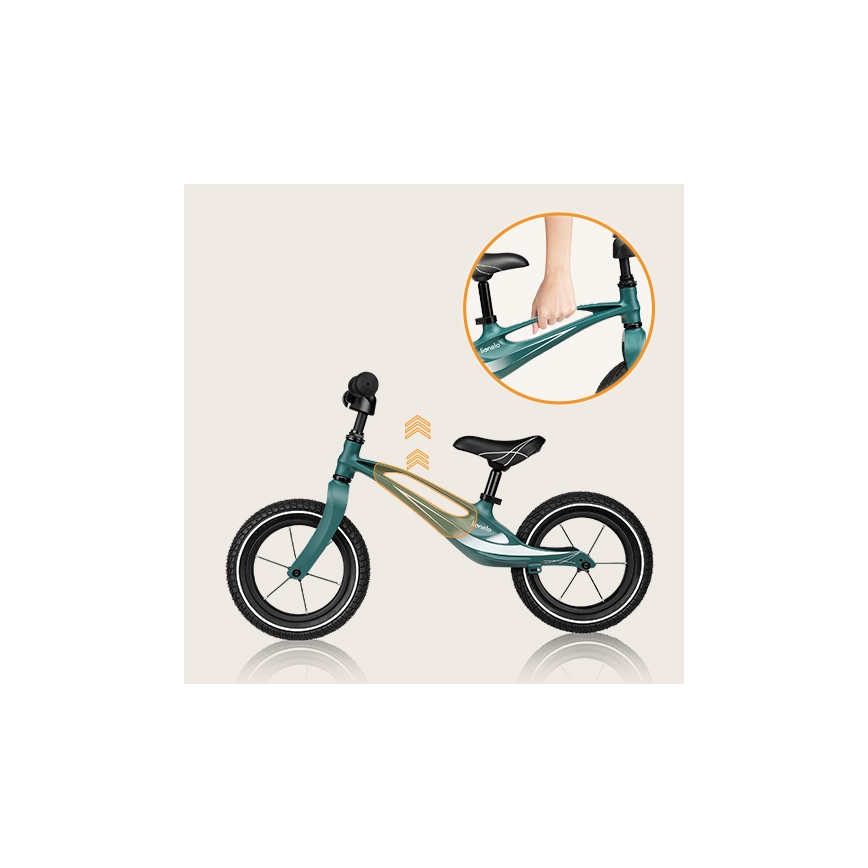 Lionelo - BART AIR, bicicletă fără pedale, verde