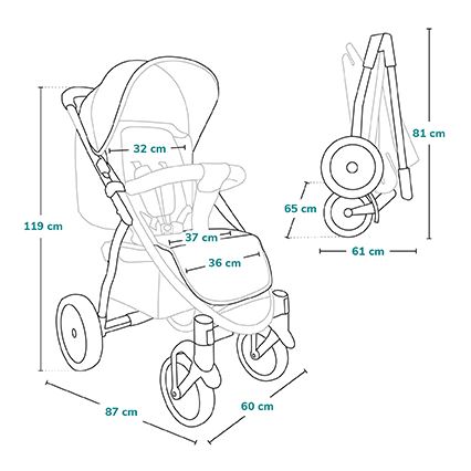 Lionelo - Cărucior sport ANNET TOUR, negru