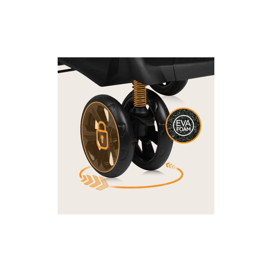 Lionelo - Cărucior sport EMMA PLUS bej/negru