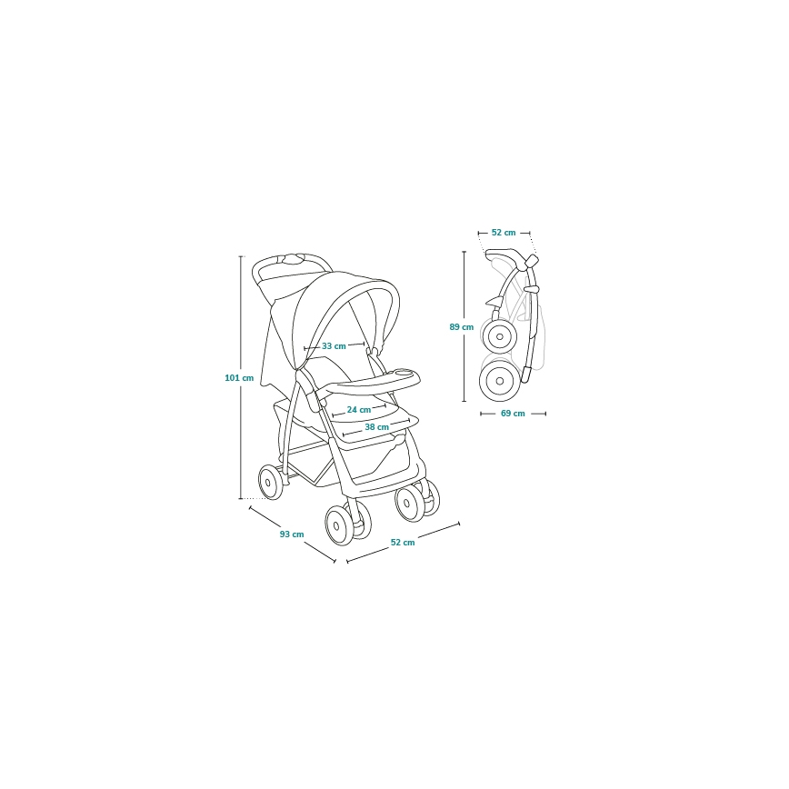 Lionelo - Cărucior sport EMMA PLUS bej/negru