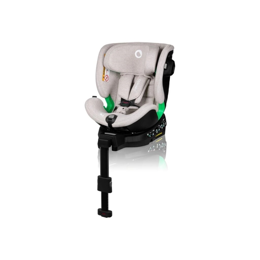 Lionelo - Scaun auto rotativ cu bază HARMONY i-Size 40-150 cm bej