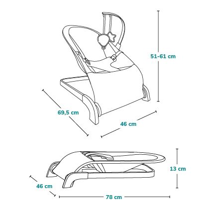 Lionelo - Leagăn pentru copii LILAC bej