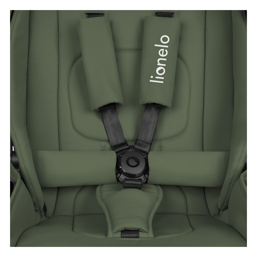 Lionelo MIKA PLUS - cărucior combinat 3 în 1, măsliniu