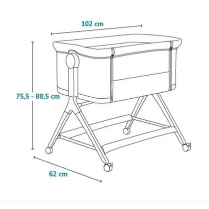 Lionelo - Pătuț pentru copii 3 în 1 LEONIE PLUS gri