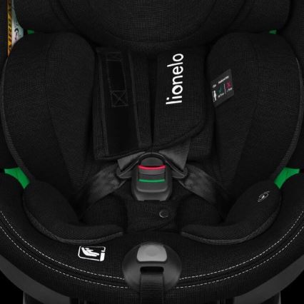 Lionelo - Scaun auto HARMONY i-Size cu bază rotativă, 40-150 cm, negru