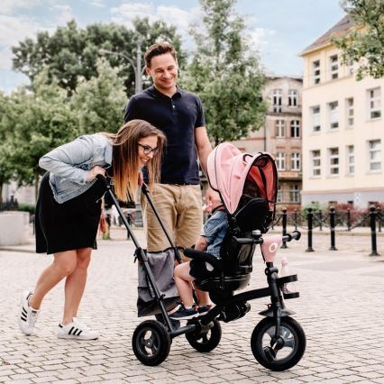 Lionelo - Tricicletă pentru copii TRIS, roz/gri