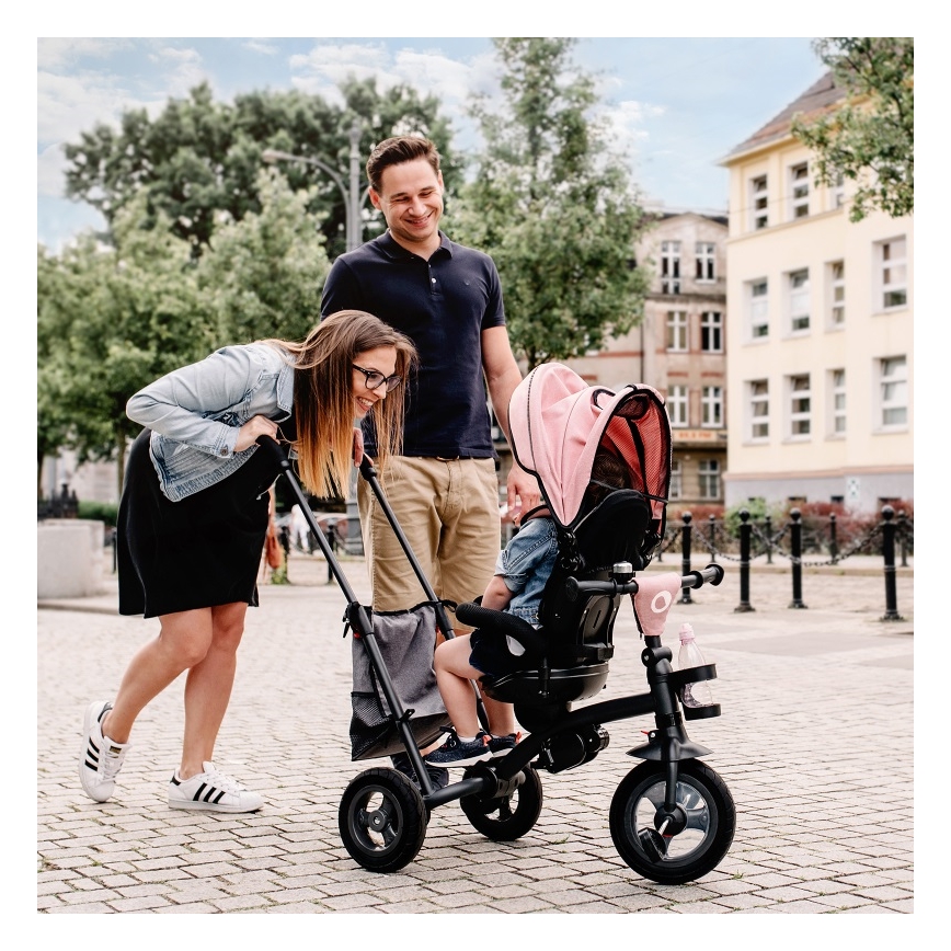 Lionelo - Tricicletă pentru copii TRIS, roz/gri