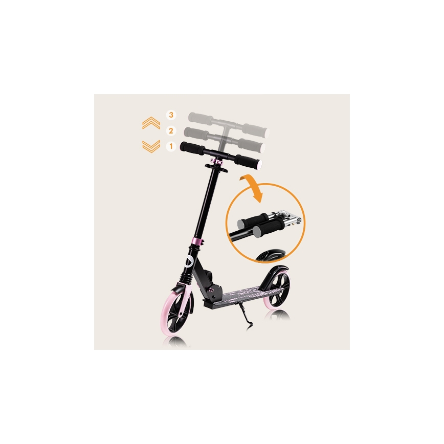 Lionelo - Trotinetă pentru copii LUCA, negru/roz