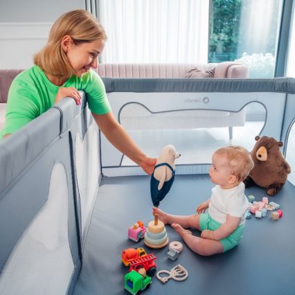 Lionelo WILLOW - tarc de joacă, gri