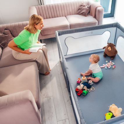 Lionelo WILLOW - tarc de joacă, gri