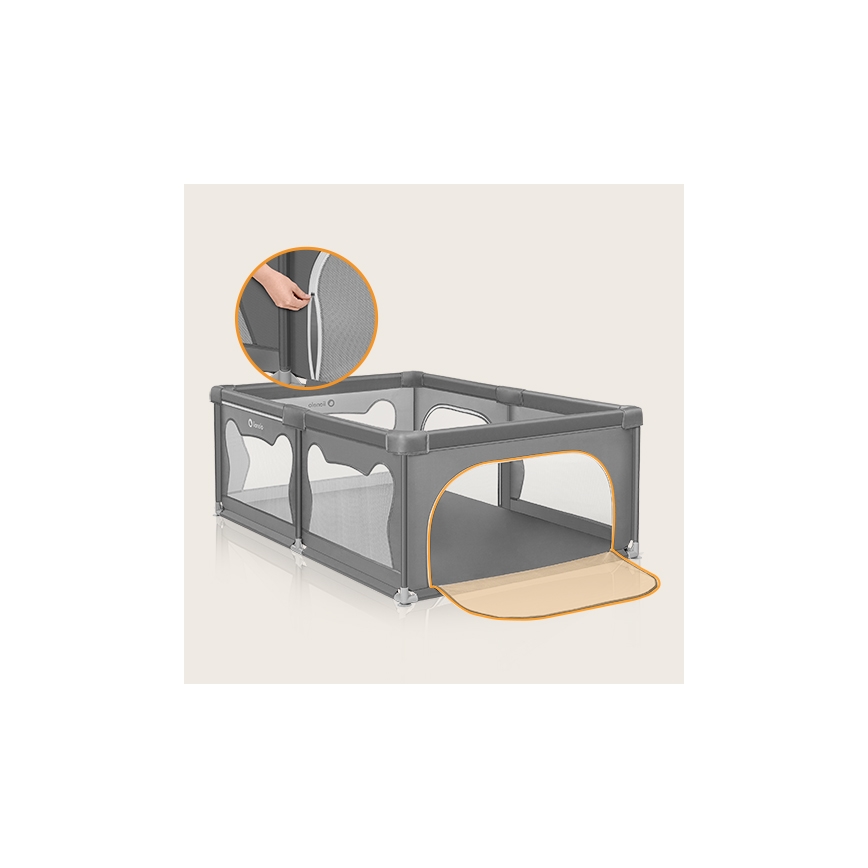 Lionelo WILLOW - tarc de joacă, gri