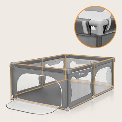 Lionelo WILLOW - tarc de joacă, gri