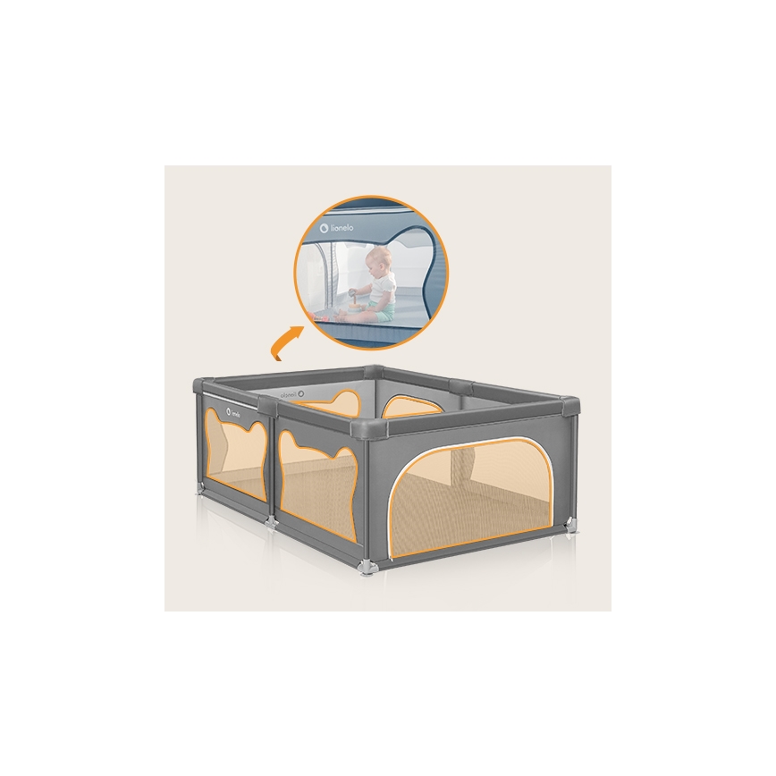 Lionelo WILLOW - tarc de joacă, gri