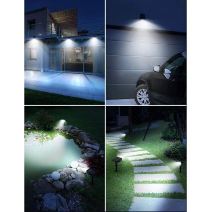 Litom - SET 2x Lumină solară LED cu senzor de mișcare și crepuscul 2în1 LED/3,7V IP67
