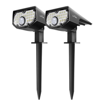 Litom - SET 2x Lumină solară LED cu senzor de mișcare și crepuscul 2în1 LED/3,7V IP67