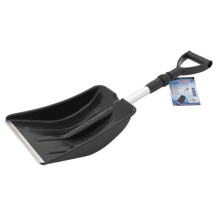 Lopată telescopică de zăpadă neagră/gri