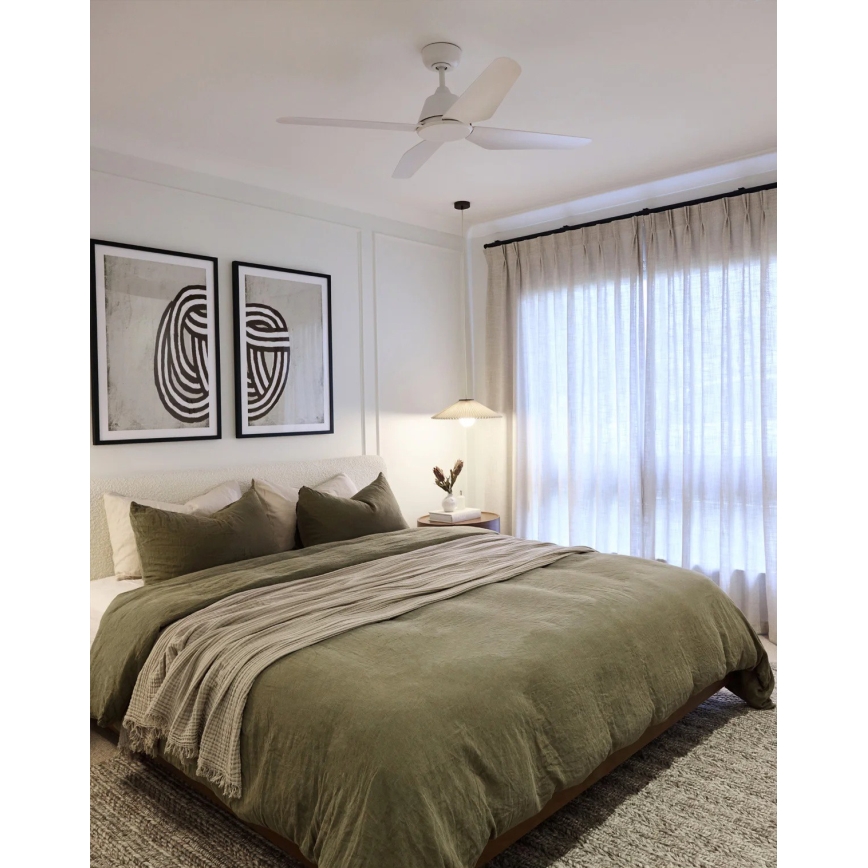 Lucci Air 212991 - Ventilator de tavan ARIA, diametru 122 cm, alb + telecomandă
