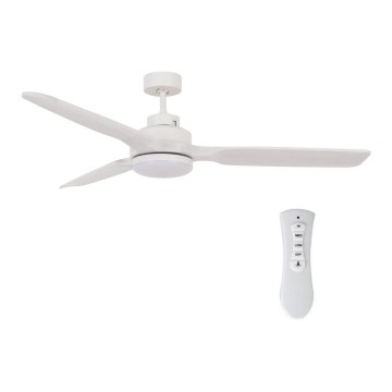 Lucci air 213055 - Ventilator de tavan cu LED SHOALHAVEN, soclu GX53, 17W, 230V, finisaj paulownia/alb, diametru 142 cm + telecomandă