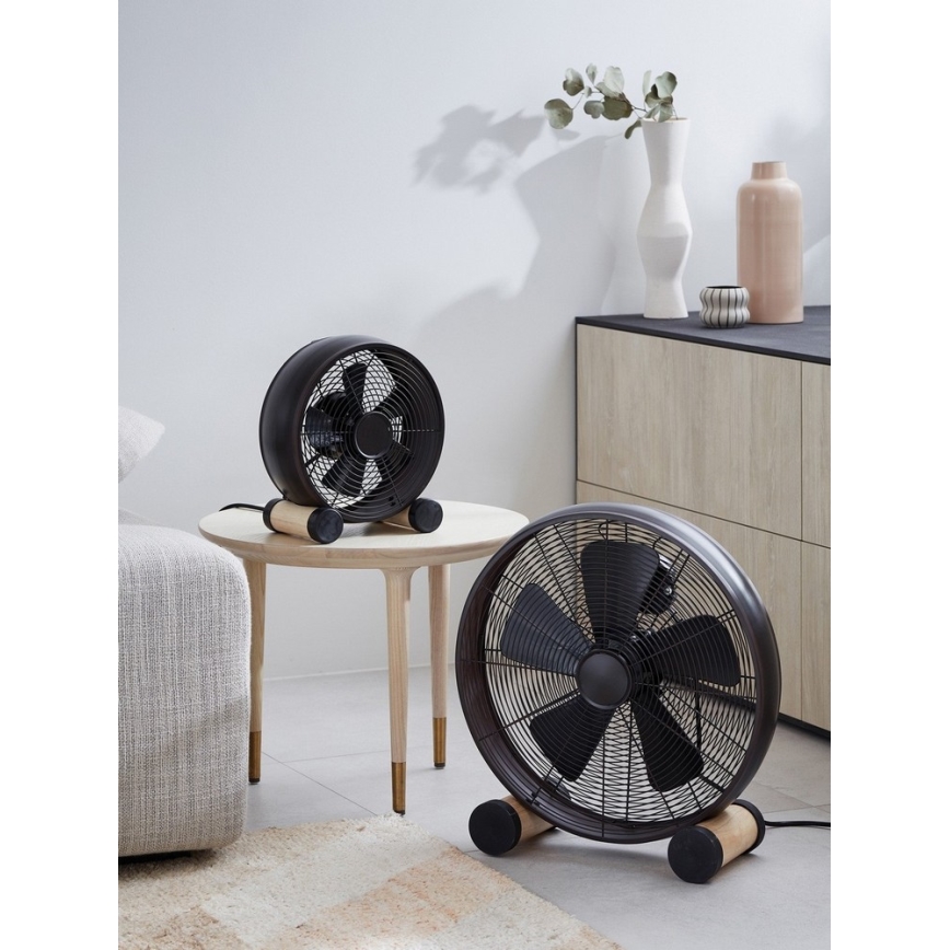 Lucci air 213120 - Ventilator de masă BREEZE, negru, Ø 28 cm