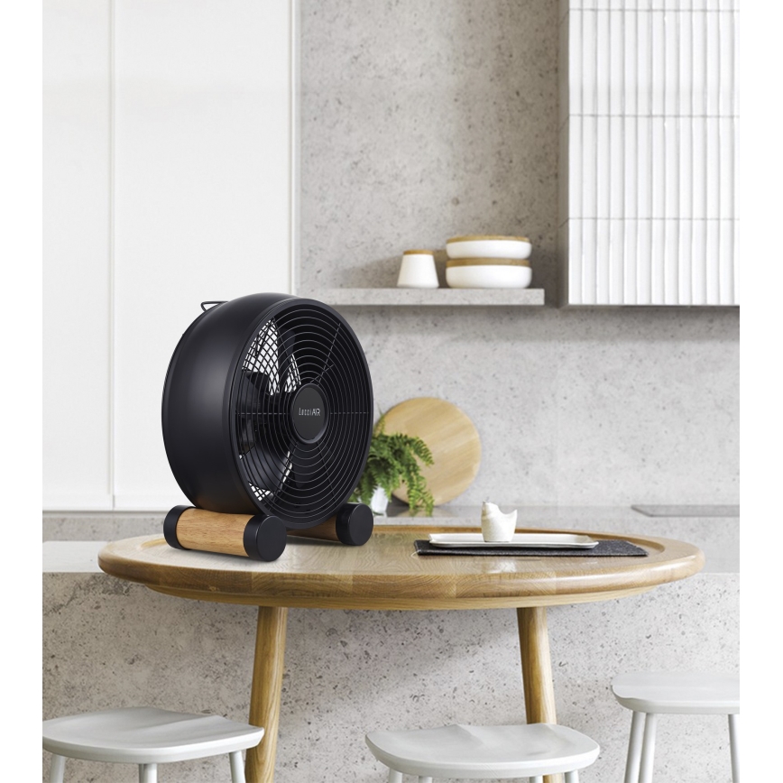 Lucci air 213120 - Ventilator de masă BREEZE, negru, Ø 28 cm