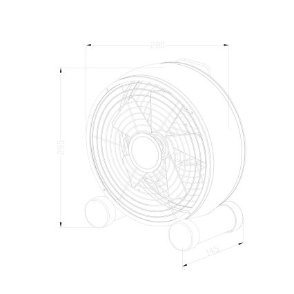 Lucci air 213120 - Ventilator de masă BREEZE, negru, Ø 28 cm