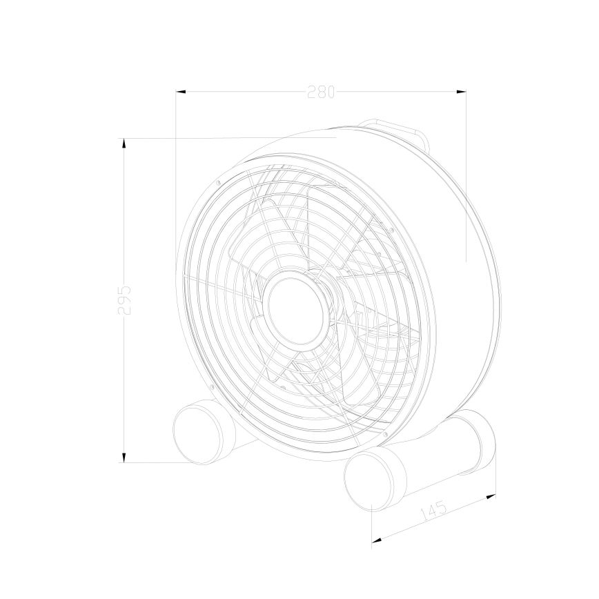 Lucci air 213120 - Ventilator de masă BREEZE, negru, Ø 28 cm