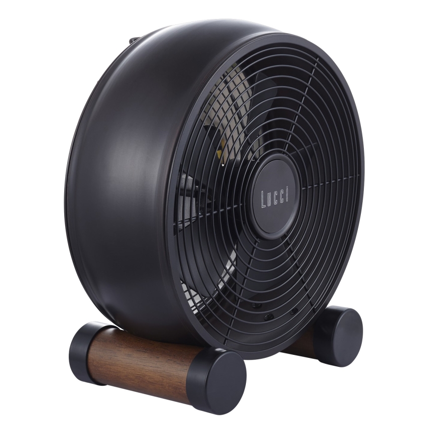 Lucci air 213121 - Ventilator de masă BREEZE, maro, Ø 28 cm