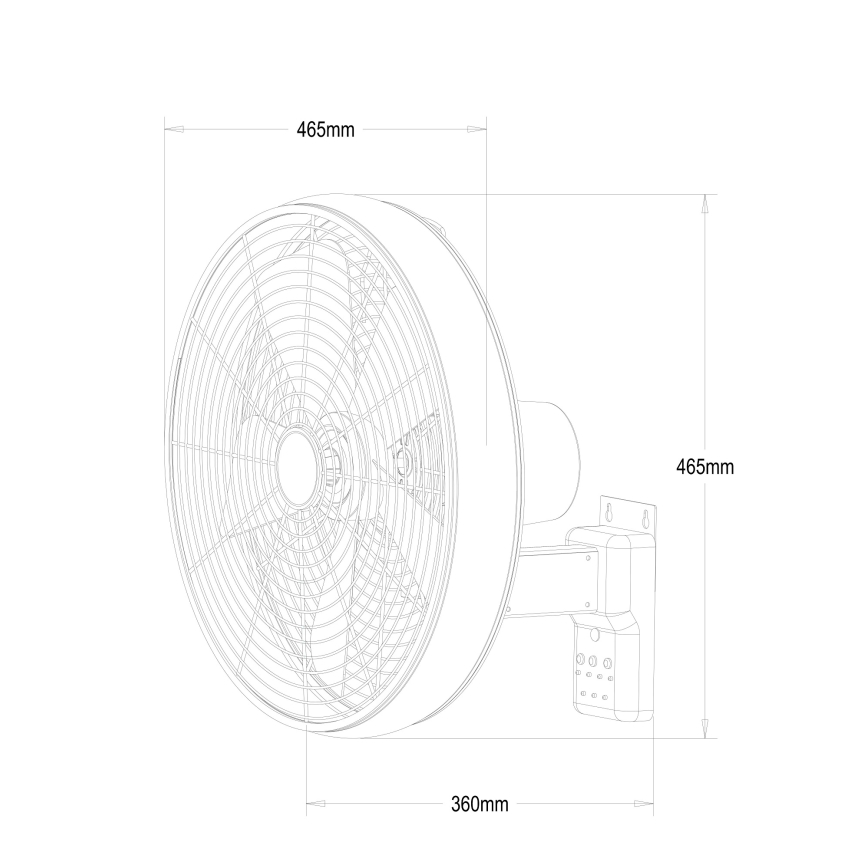 Lucci Air 213128EU - Ventilator de perete BREEZE 55W/230V alb Ø 46 cm + telecomandă