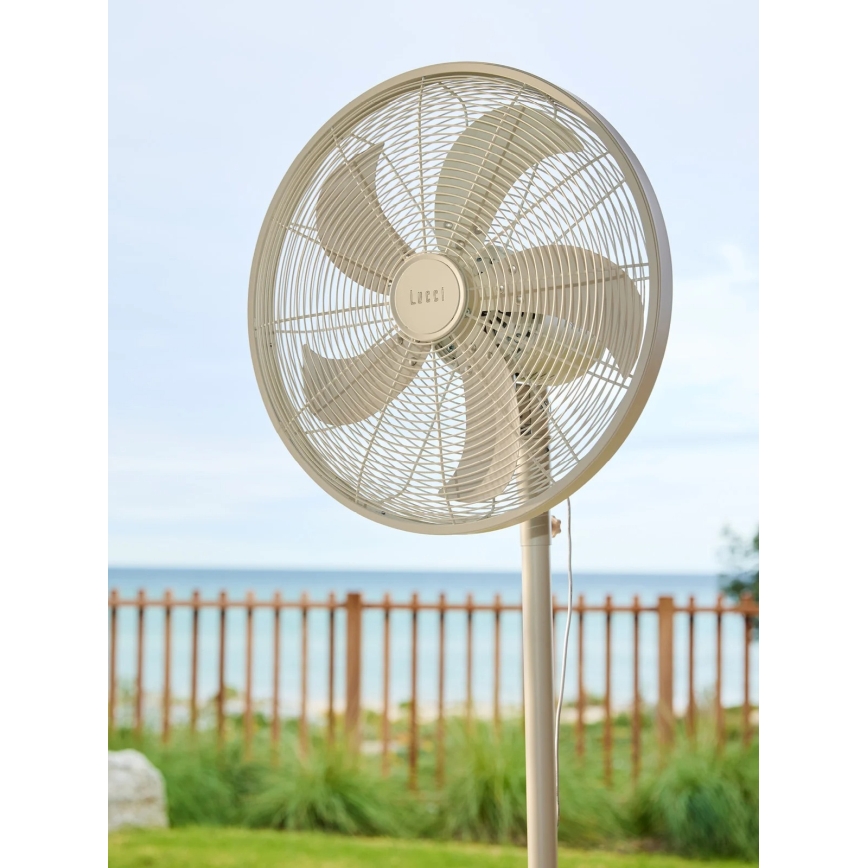 Lucci Air 21326449 - Ventilator de podea GLIDE 36W/230V Ø 45 cm alb