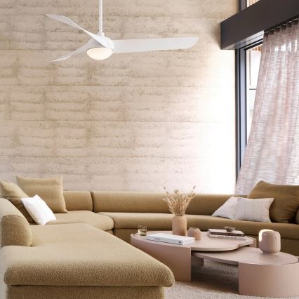 Lucci Air 21617049 - Ventilator de tavan LED dimabil OSPREY 1xGX53/12W/230V Ø 132 cm alb + telecomandă