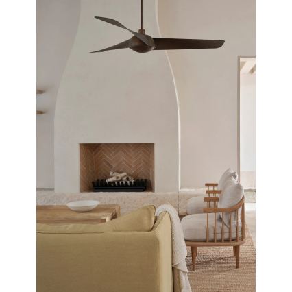 Lucci Air 21617249 - Ventilator de tavan LED dimabil OSPREY 1xGX53/12W/230V Ø 132 cm bronz + telecomandă