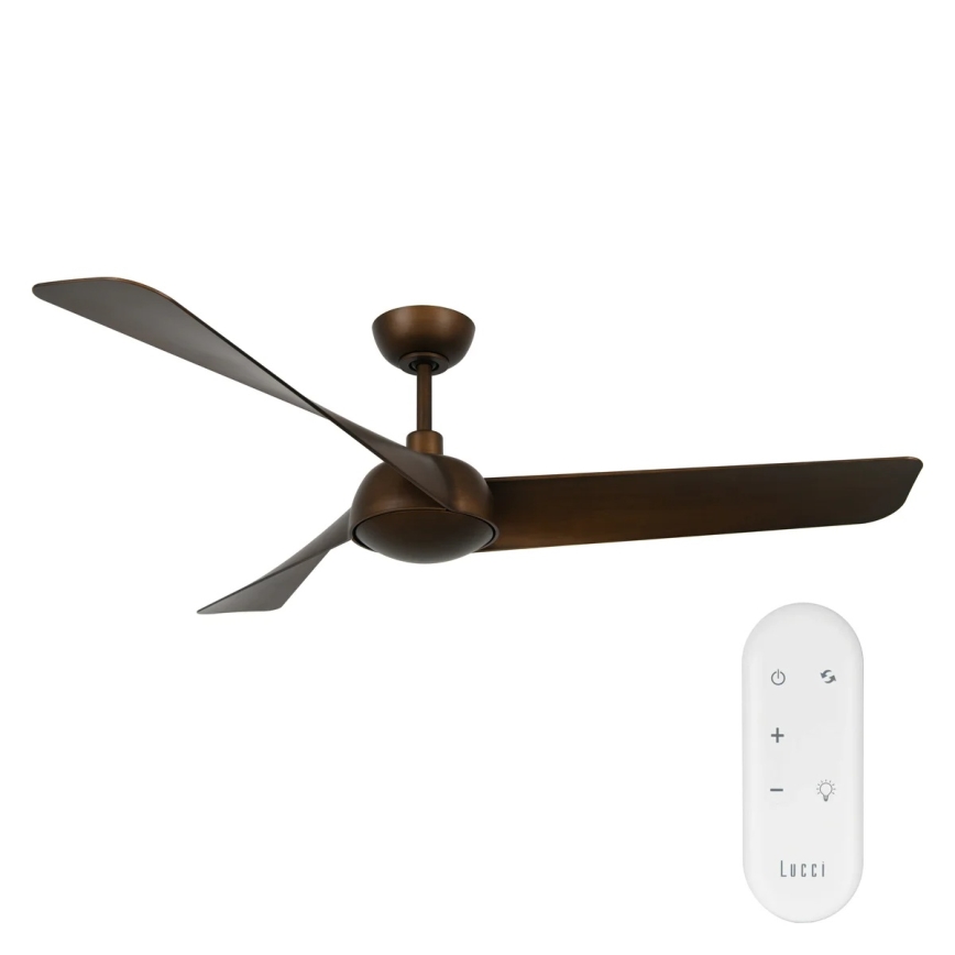 Lucci Air 21617249 - Ventilator de tavan LED dimabil OSPREY 1xGX53/12W/230V Ø 132 cm bronz + telecomandă