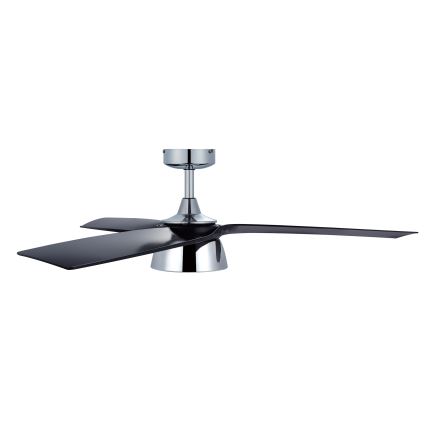 Lucci air 513072 - Ventilator de tavan cu LED dimabil BRONX LED/18W/230V 3000/4000/6000K negru/crom lucios diam. 132 cm + telecomandă