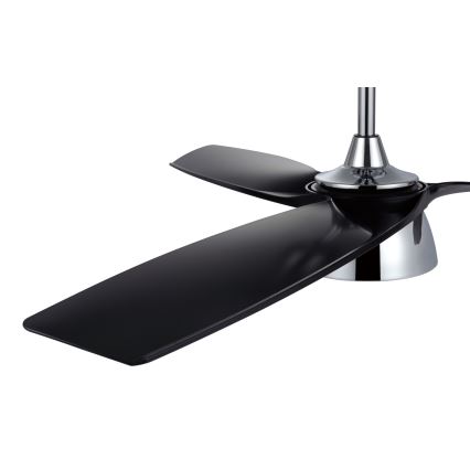 Lucci air 513072 - Ventilator de tavan cu LED dimabil BRONX LED/18W/230V 3000/4000/6000K negru/crom lucios diam. 132 cm + telecomandă