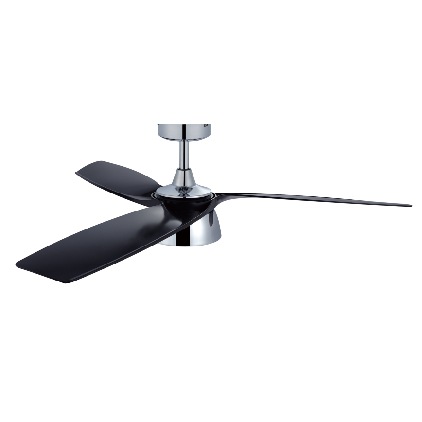 Lucci air 513072 - Ventilator de tavan cu LED dimabil BRONX LED/18W/230V 3000/4000/6000K negru/crom lucios diam. 132 cm + telecomandă