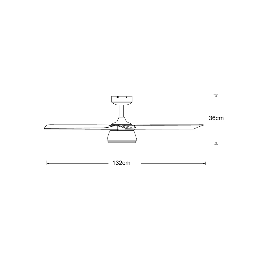 Lucci air 513072 - Ventilator de tavan cu LED dimabil BRONX LED/18W/230V 3000/4000/6000K negru/crom lucios diam. 132 cm + telecomandă